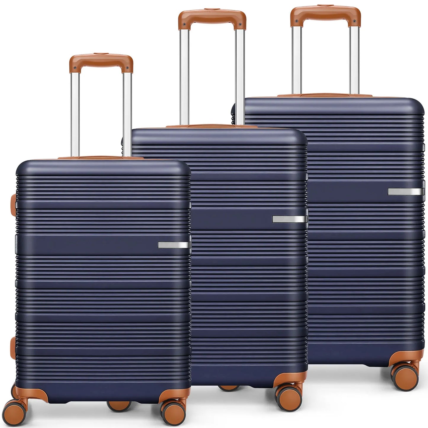20/24/28in Lightweight Luggage Sets with Spinner Wheels&TSA Lock,3-Piece Suitcase ABS+PC Hardside Durable,Available for boarding