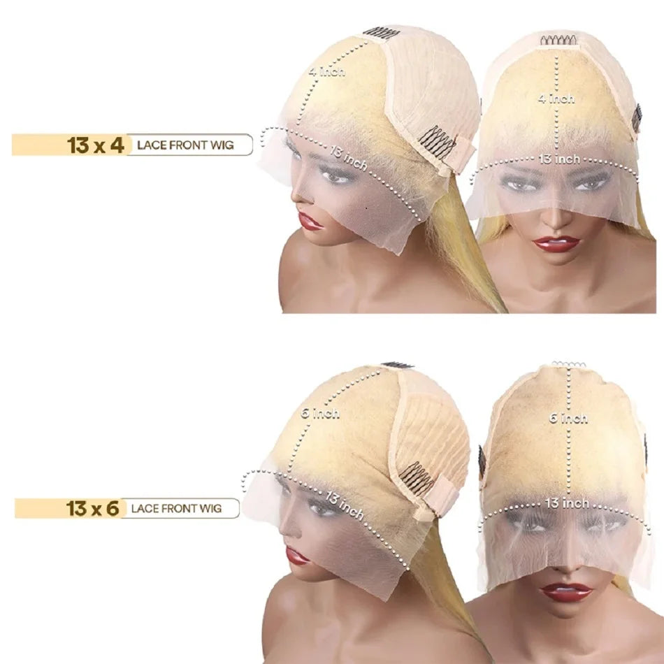 13x6 HD Body Wave Honey Blonde Lace Front Human Hair Wig For Women Lace Frontal Wigs Transparent Colored #27 Pre Plucked On Sale