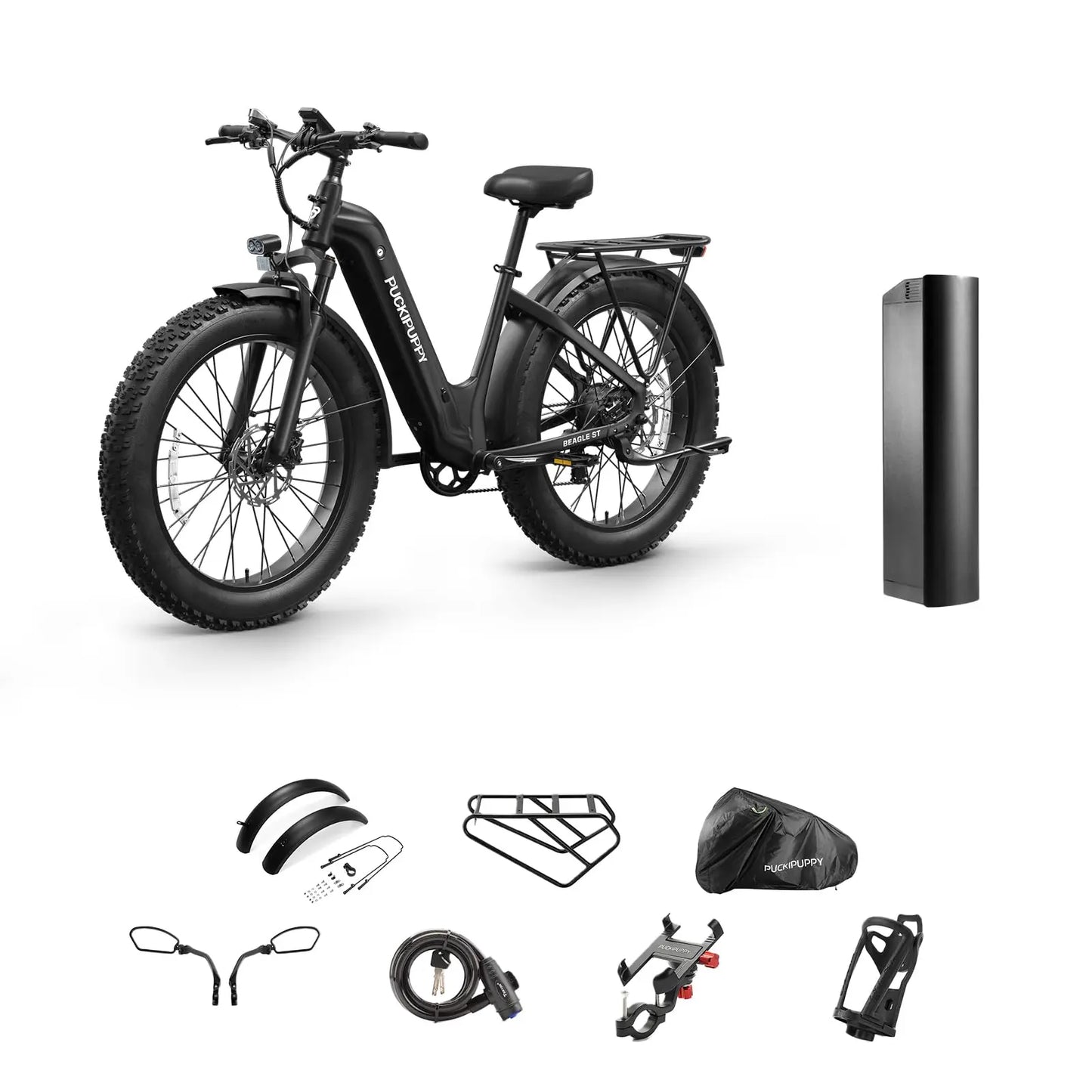 PUCKIPUPPY Beagle ST Electric Bike For Adults With Luxury Accessory Pack And Extra Batteries Electric Mountain Hunting EBike