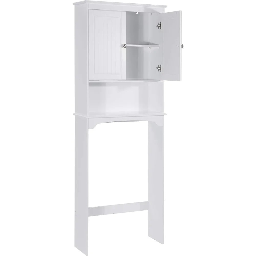 Spirich Over The Toilet Storage Cabinet, Bathroom Shelf Over Toilet, Bathroom Storage Cabinet Organizer, White