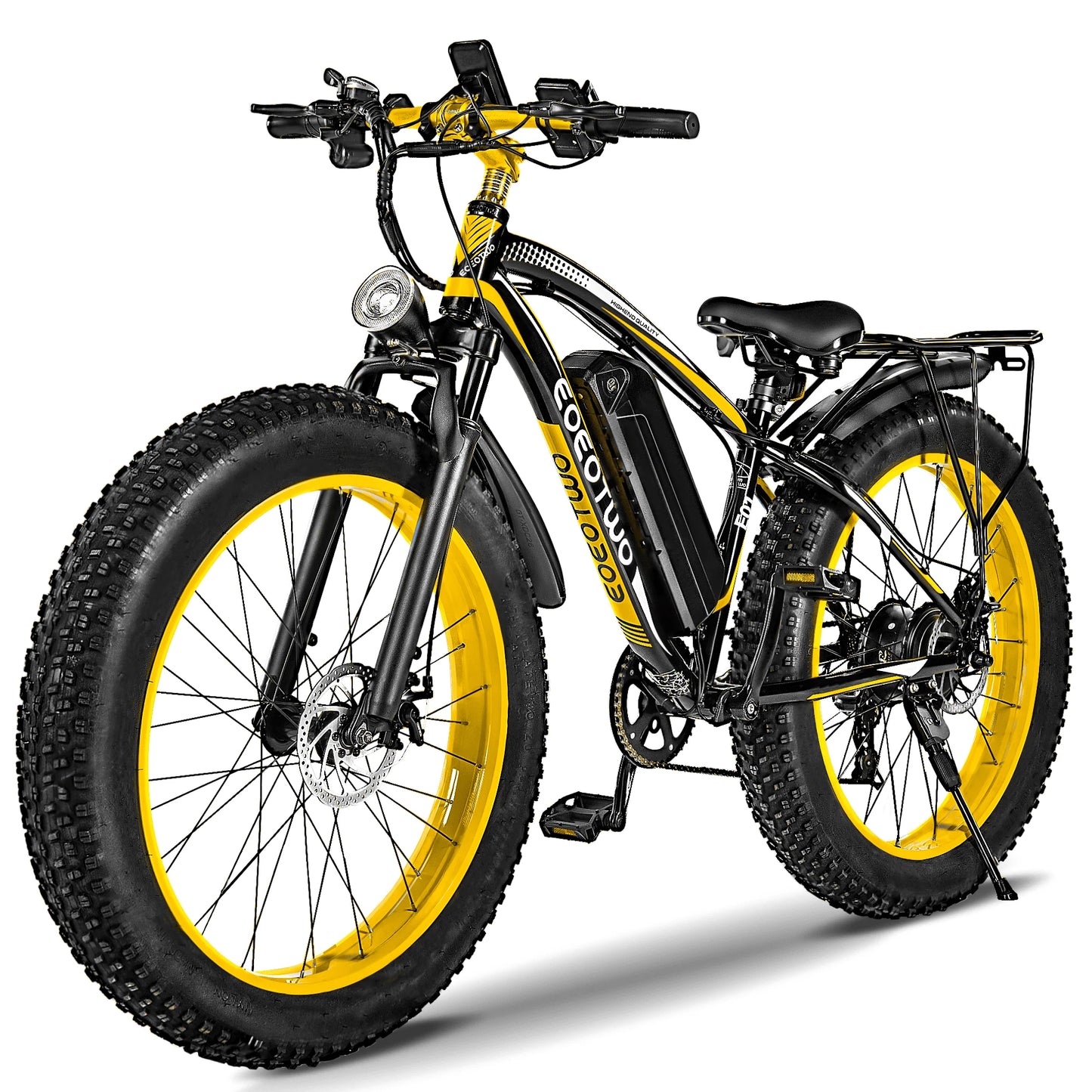 EOEOTWO E01 Electric Bike Adult 26" Fat Tire 1500W Peak Motor Electric Bicycle 34Mph Mountain E Bike 60Mile Range 48V15AH E Bike