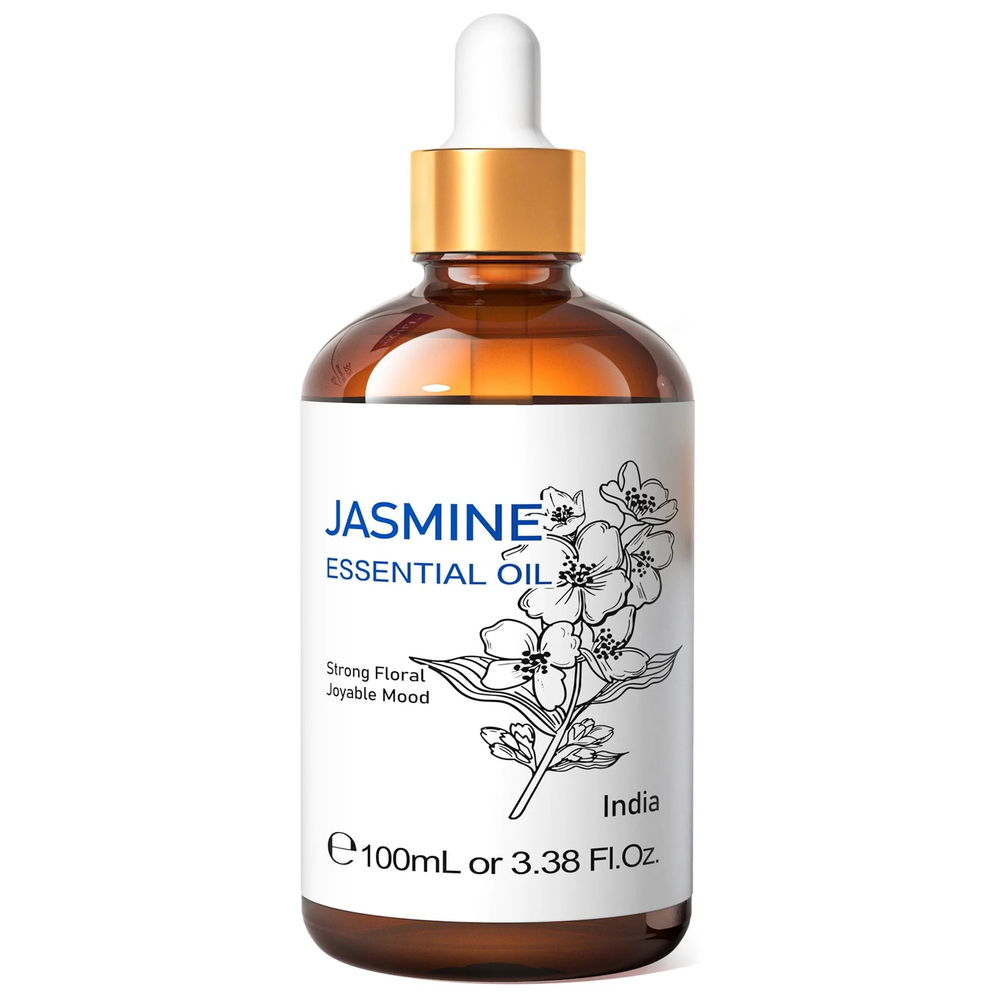 HIQILI 100ML Jasmine Ylangylang Orange Essential Oils, 100% Pure Floral Oil for Diffuser, Humidifier, Massage, DIY Fragrance