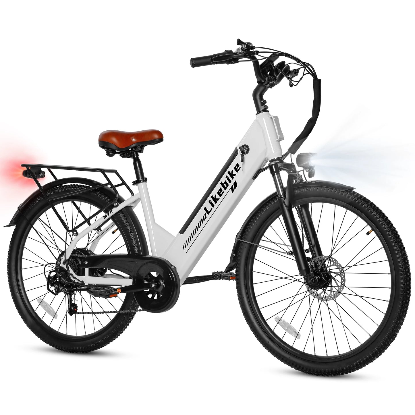 LikeBike MY2 E Bike 1500W Peak Motor 48V15AH Removable Battery Electric Bike Dual Disc Brakes One Year Warranty Electric Bicycle