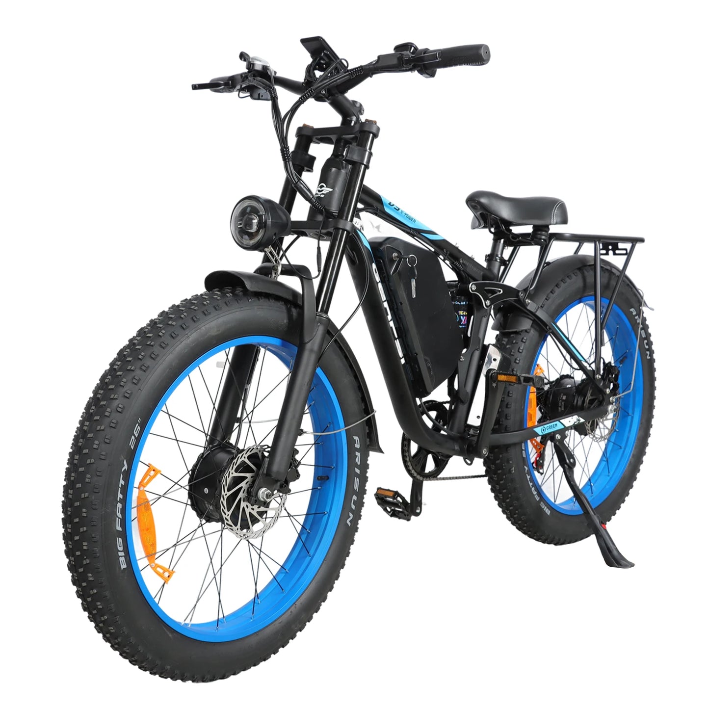 BAOLUJIE DP-2603 Adult E-bike 1500W*2 Motor 48V25Ah Battery Commute Electric Bike 26-inch Fat Tire E-Mountain Bike 21 Speeds