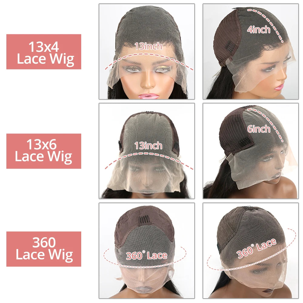 300% Density 13x6 360 FullLoose Deep Wave Hd Lace Frontal Wig 40 46Inch 7x5 Glueless Curly Human Hair Lace Front Wigs For Women