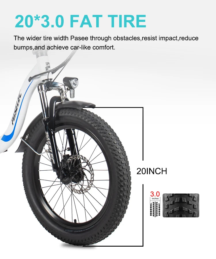 850W Peak Motor 20" Folding Electric Motorcycles Mountain E Bike For Adults, 27.5Mph 53Miles 48V 16AH Electric Bicycle Ebike