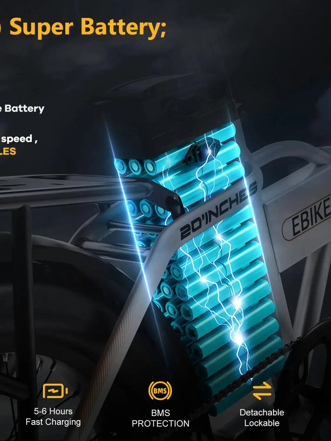 E-bike 48V Lithium-ion Battery kit 20Ah, Electric Bike Battery kit for Model EK4 / Mars700