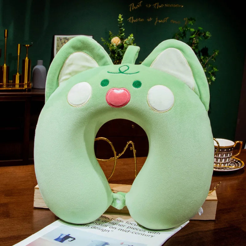 New Travel Neck Pillow U-Shape Neck Protection Head Rest Neck Pillow Nap Pillow Memory Cotton Soft Airplane Pillow