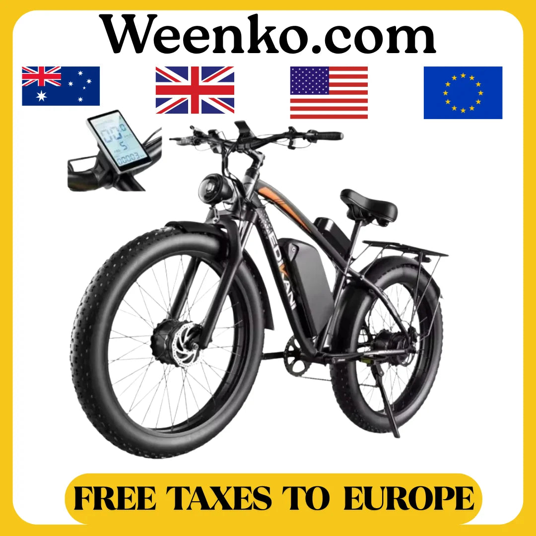 2024 New Electric Bike for Adult 2000W Peak 2500W Dual Motor Ebikes 23Ah 35MPH Fastest Ebike 26x4.0 Fat Tire All Terrain Electri