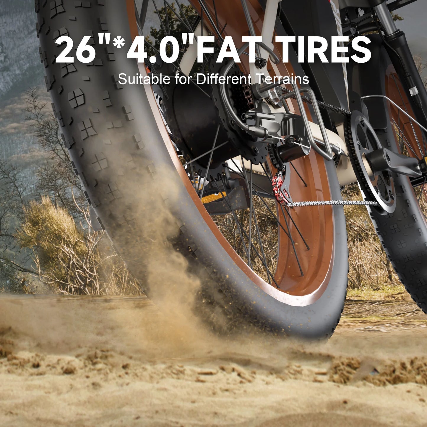 ZEEGR F1 1000W Electric Bike 26 Inch Tire 48V 16AH Removable Battery Full Suspension Long Range E-Bike for Commute & Outdoor