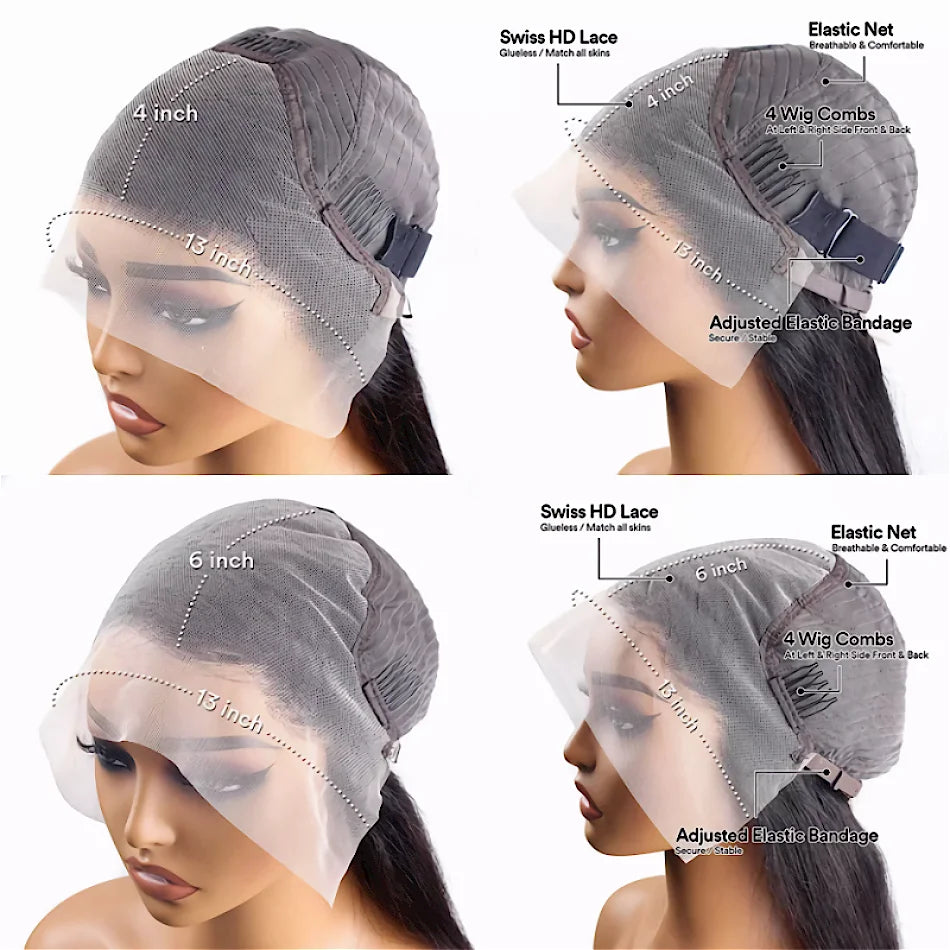 27# Honey Blonde Human Hair Colored Wig 13X4 Lace Front Deep Wave Wigs 13X6 Lace Frontal Curly Wig 30 34 Inch For Black Women