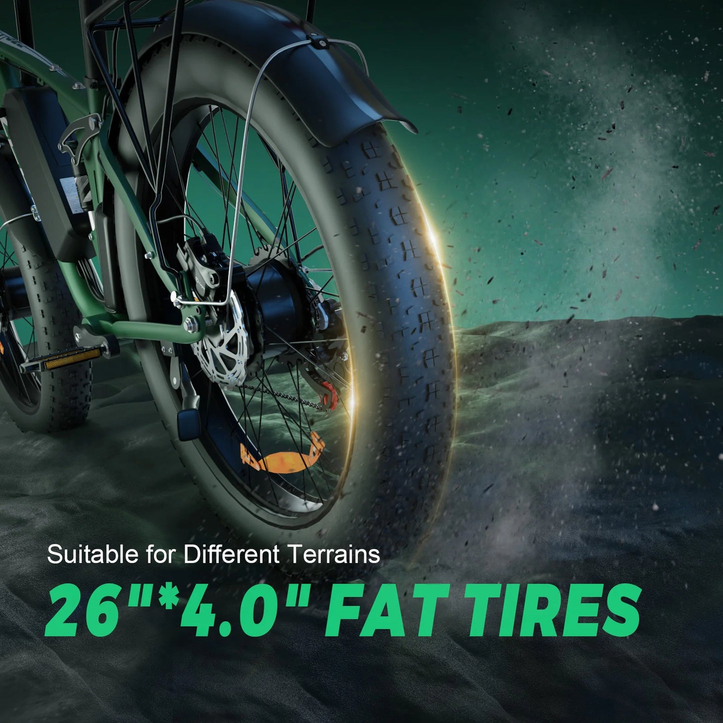 Zeegr S1 US Winter Fat Tire E-Bike 2000W Dual Motor AWD 52V 80 Mile Long Range Full Suspension 35MPH Snow Off-Road Electric Bike