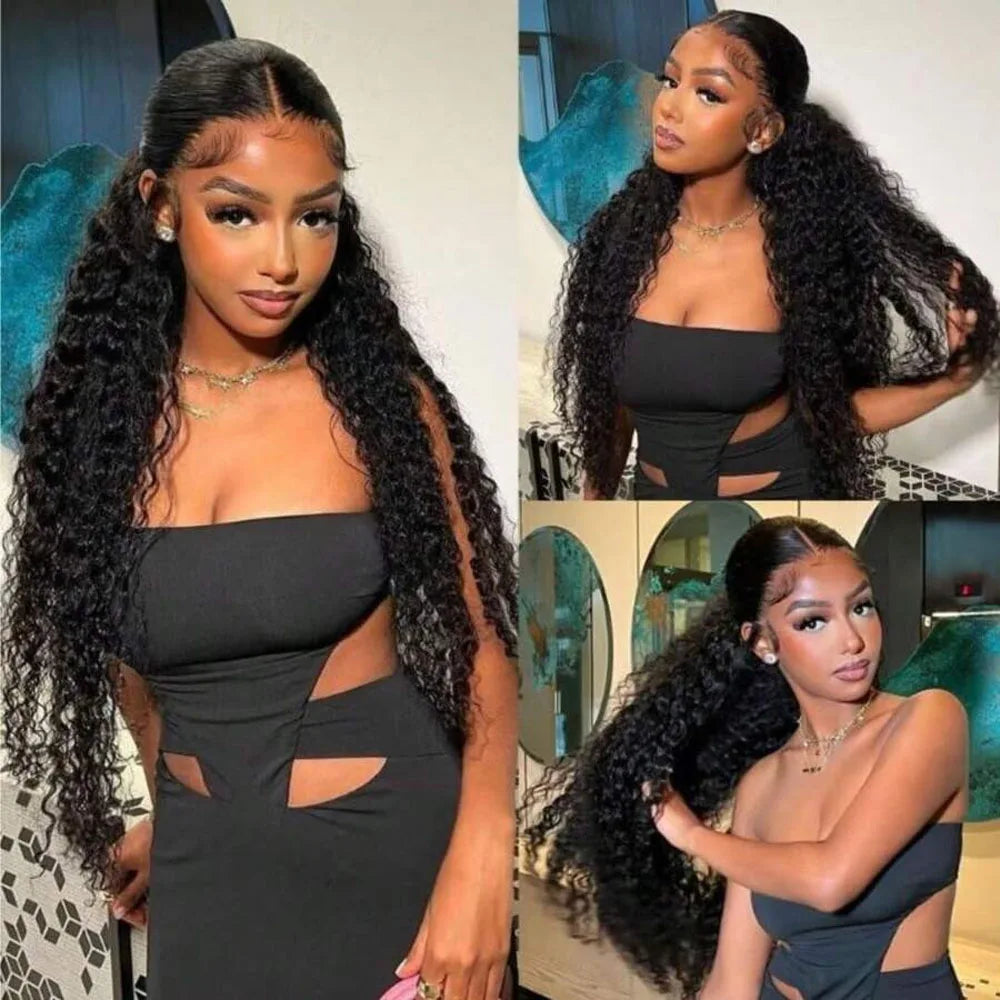 250 Density 30 Inch Kinky Curly 360 13x6 13x4 HD Lace Front Human Hair Wig 5x5Closure Glueless Wig Deep Wave Lace Frontal Wig