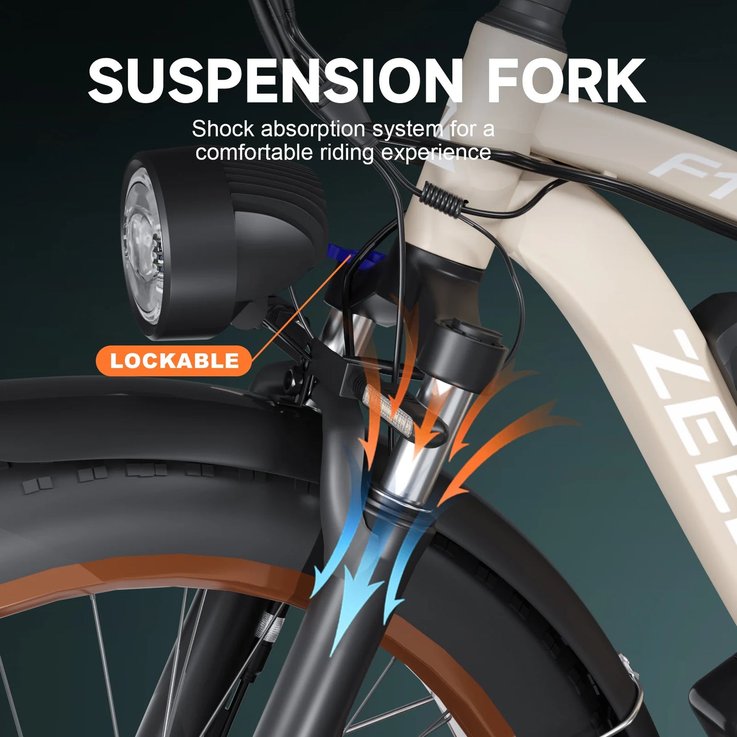 ZEEGR F1 1000W Electric Bike 26 Inch Tire 48V 16AH Removable Battery Full Suspension Long Range E-Bike for Commute & Outdoor