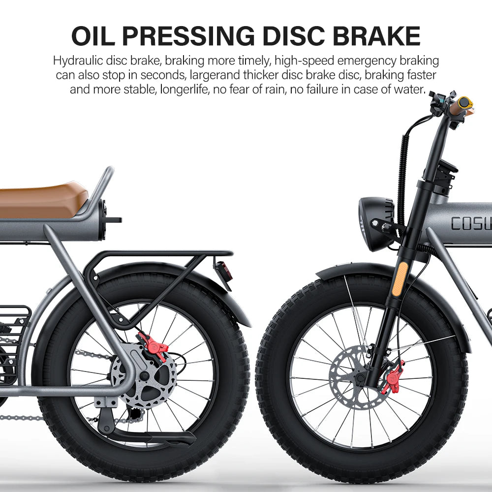 Coswheel Electric Bike CT20 20Inch Motorcycle 1500W Fatbike Ebike Mountain bike 48V 25AH Bikes Adult Electric Bicycle Motocycles