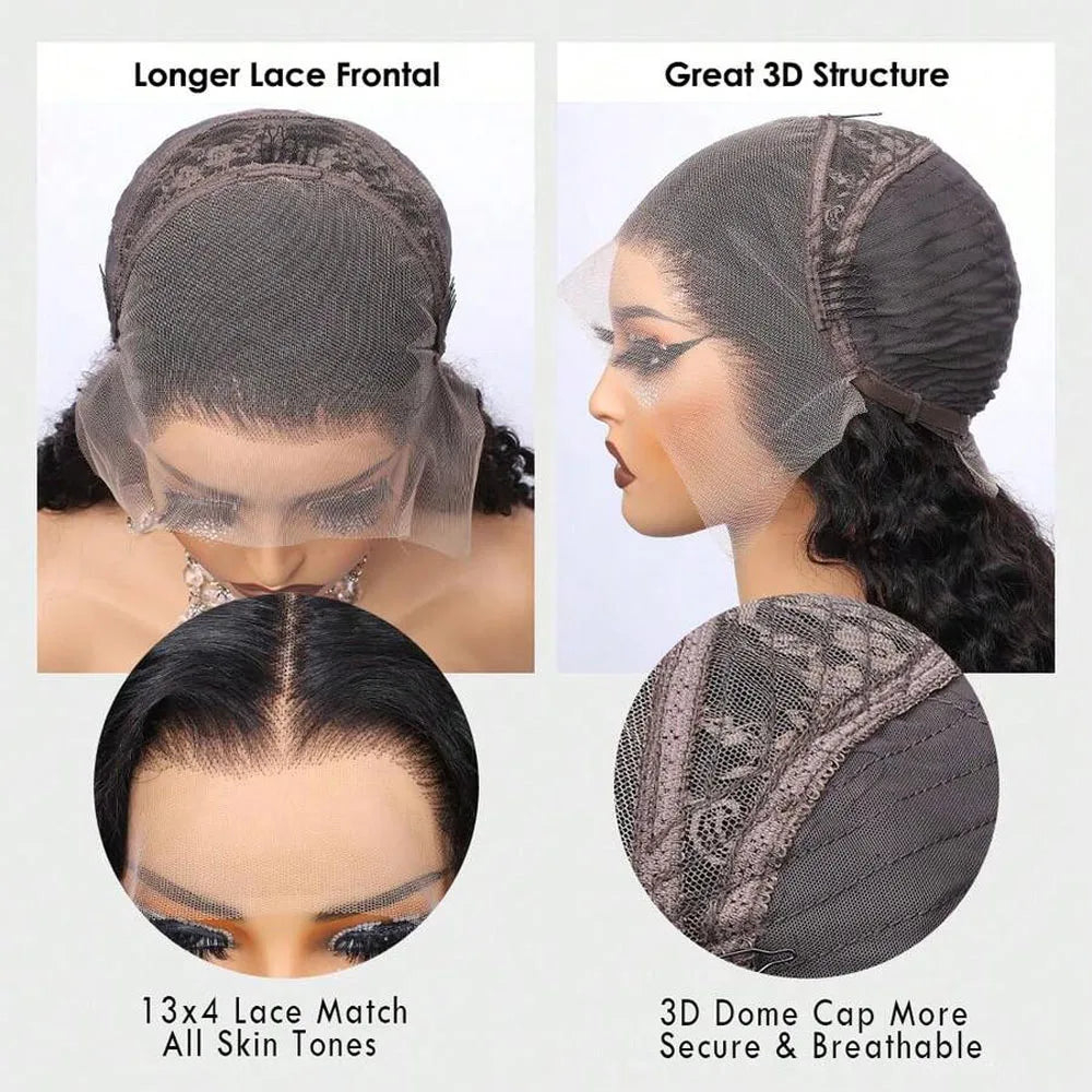 250 Density 30 Inch Kinky Curly 360 13x6 13x4 HD Lace Front Human Hair Wig 5x5Closure Glueless Wig Deep Wave Lace Frontal Wig
