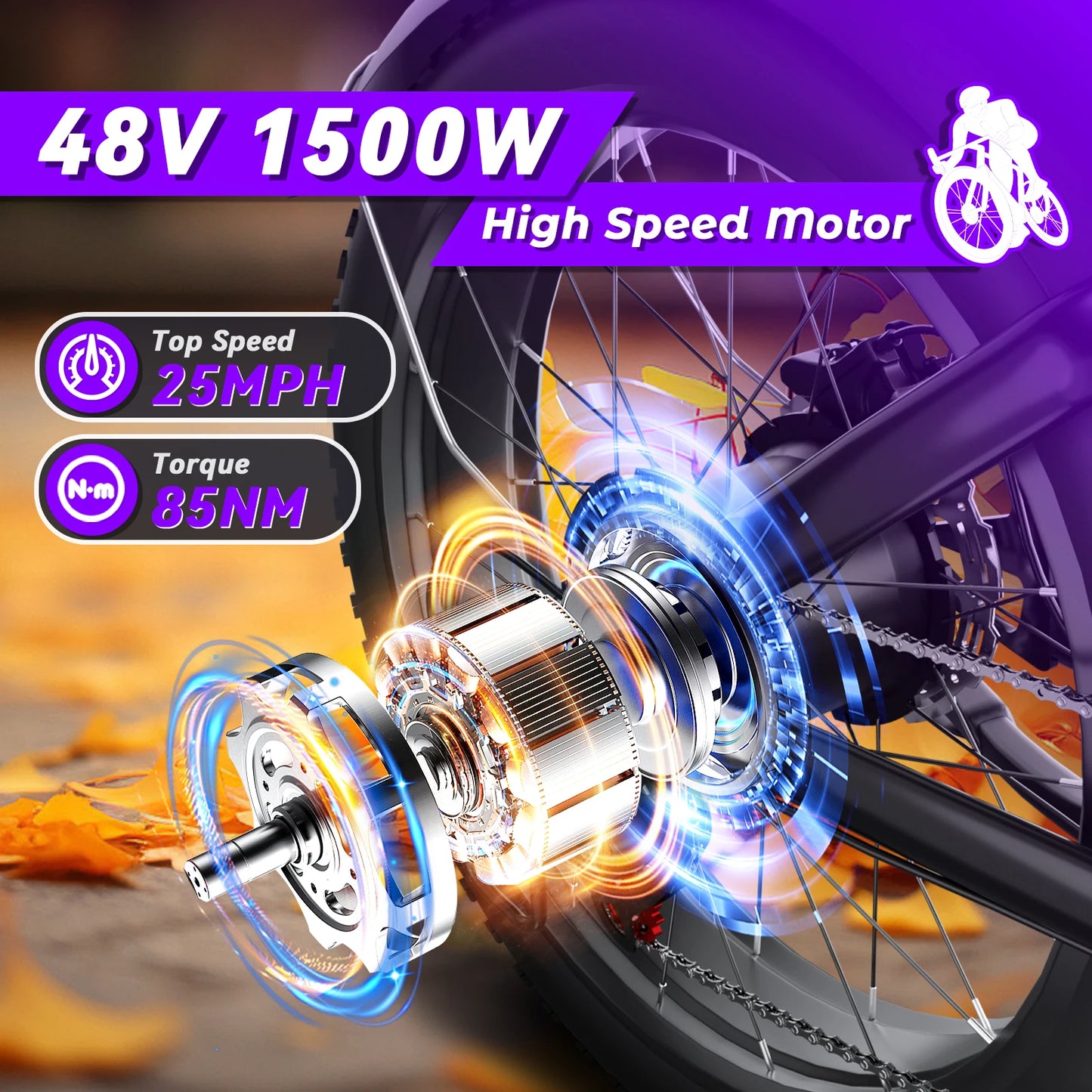 Electric Bike For Adults 20 Inch Anti-Explosion Tires1000W Motor 52V 20Ah Battery Full Suspension Off-Road E-Bike for Men Women