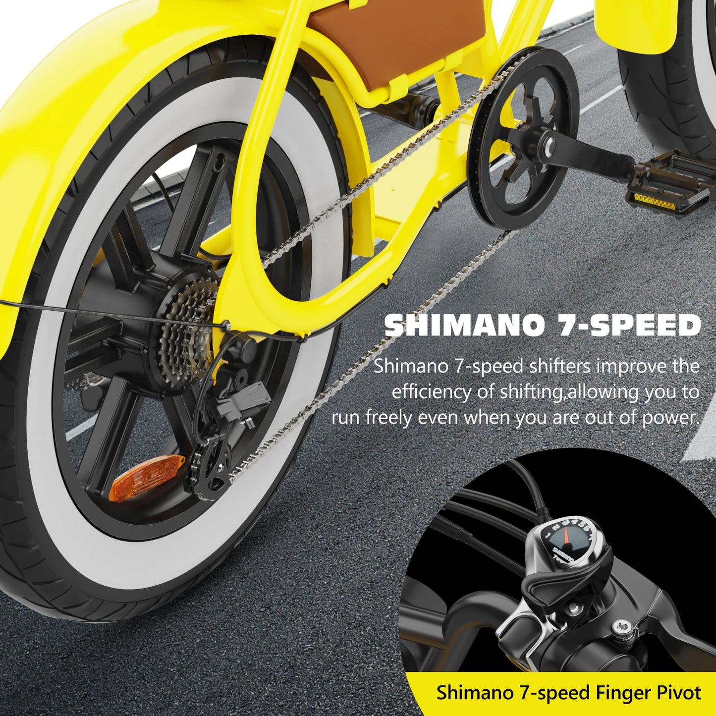 HD-C8 E-Bike 700W Motor 48V17Ah Removable Battery City Electric Bicycle Aldult 20*4.0-inch Fat Tires All Terrain Electric Bike