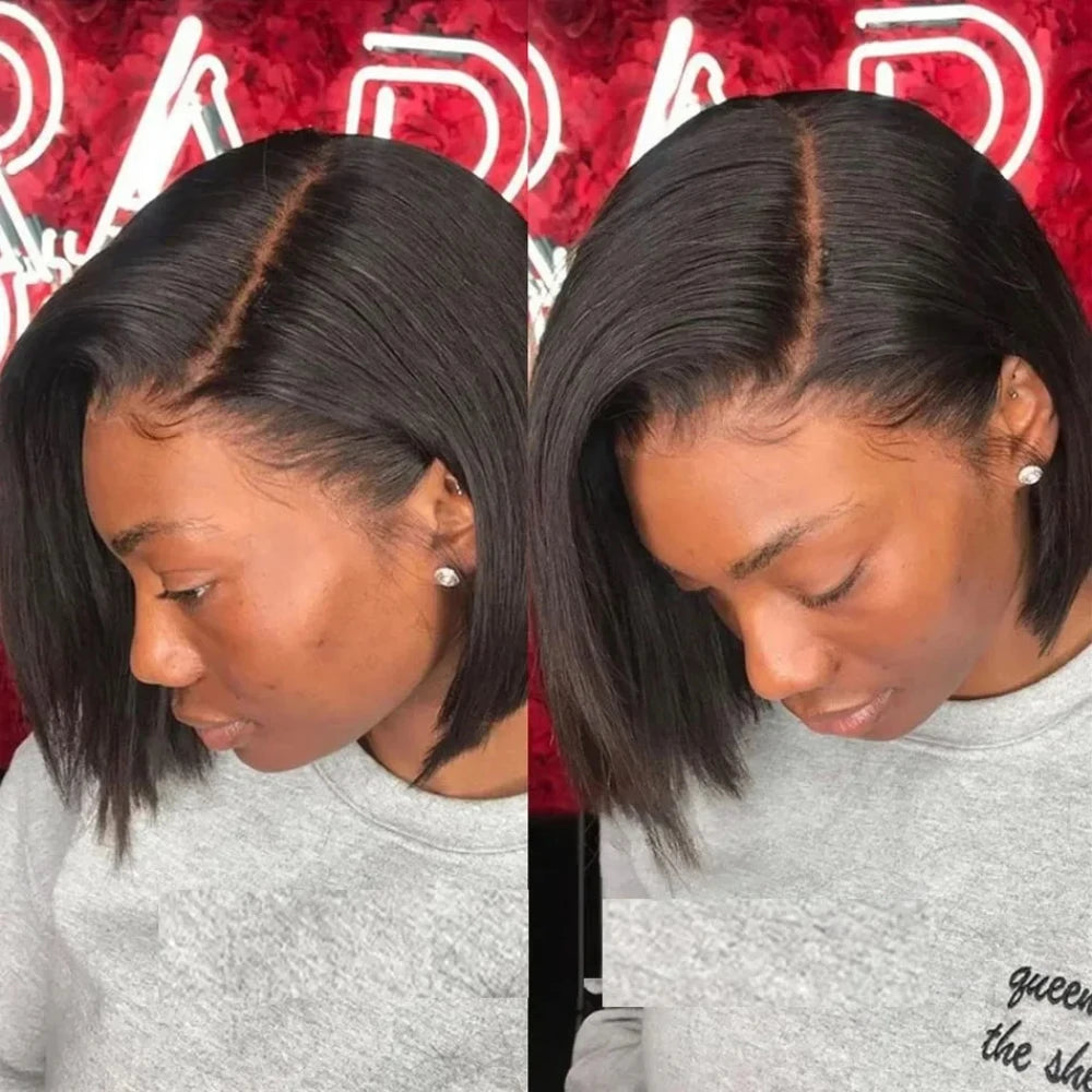 230% Density Lace Front Straight Bob Wig 13X4 Full Lace Wig 4x4 Closure Bob Wig Human Hair Wig For Women Pre Plucked Frontal Wig