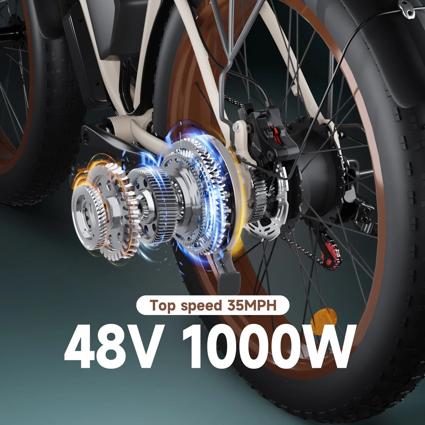 ZEEGR F1 1000W Electric Bike 26 Inch Tire 48V 16AH Removable Battery Full Suspension Long Range E-Bike for Commute & Outdoor