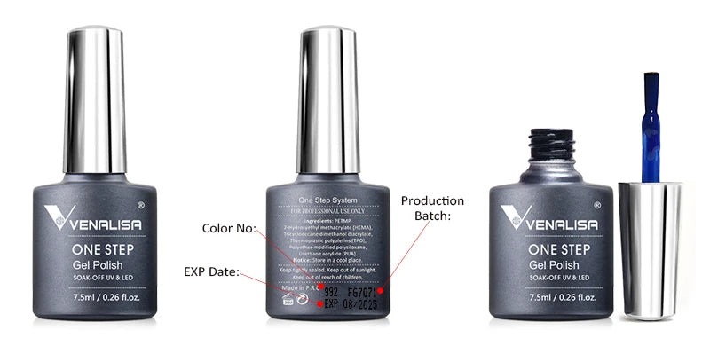 7.5ml VENALISA Gel Nail Polish Set VIP4 Hema Free NailManicure Soak off Base Nowipe Topcoat UV LED Nail Gel Varnish Kit