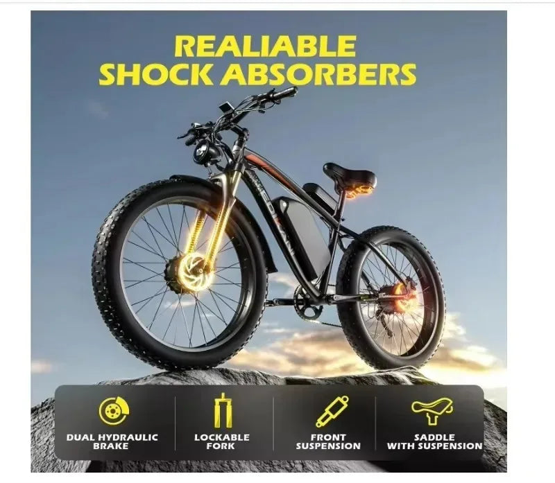 2024 New Electric Bike for Adult 2000W Peak 2500W Dual Motor Ebikes 23Ah 35MPH Fastest Ebike 26x4.0 Fat Tire All Terrain Electri