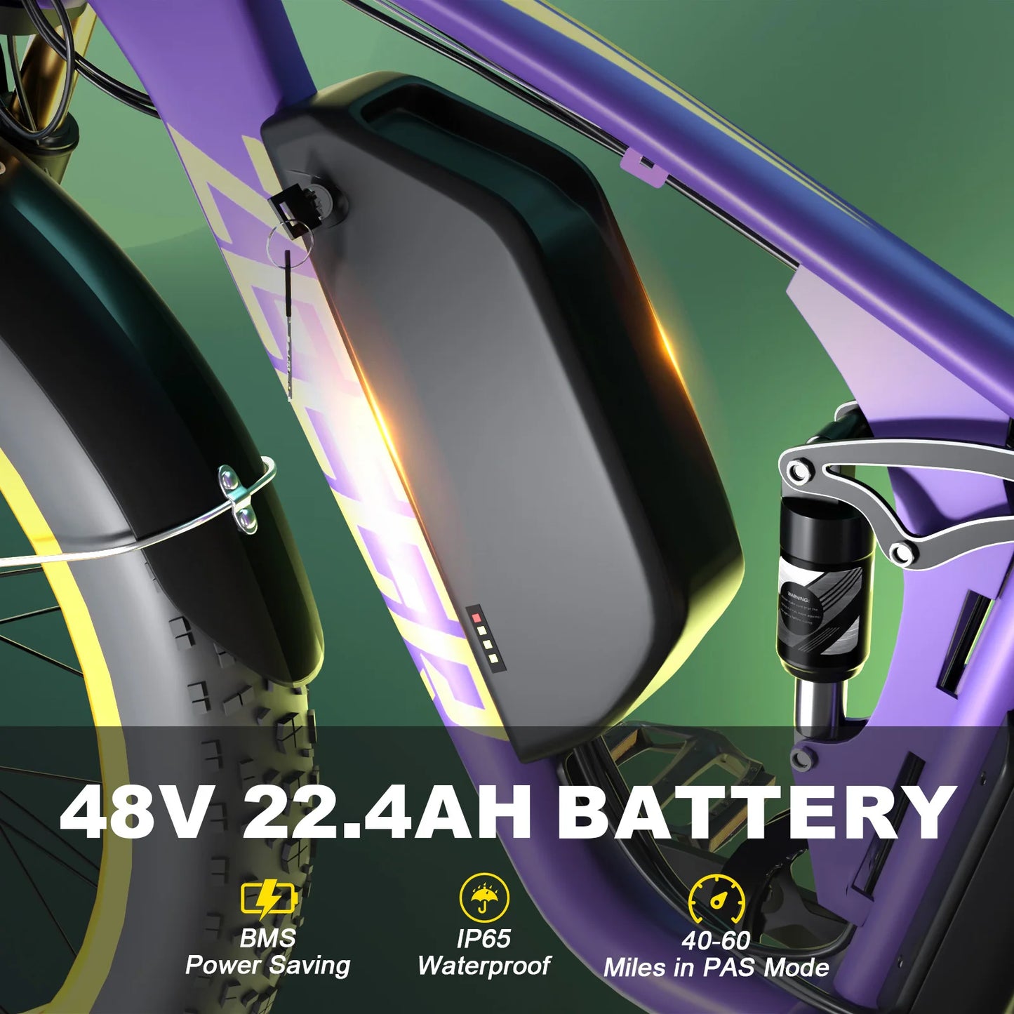 Zeegr S1 Electric Mountain Bike - Dual Motor, Full Suspension, 35MPH Speed, 80 Mile Range, Perfect for Off-Road Adventures