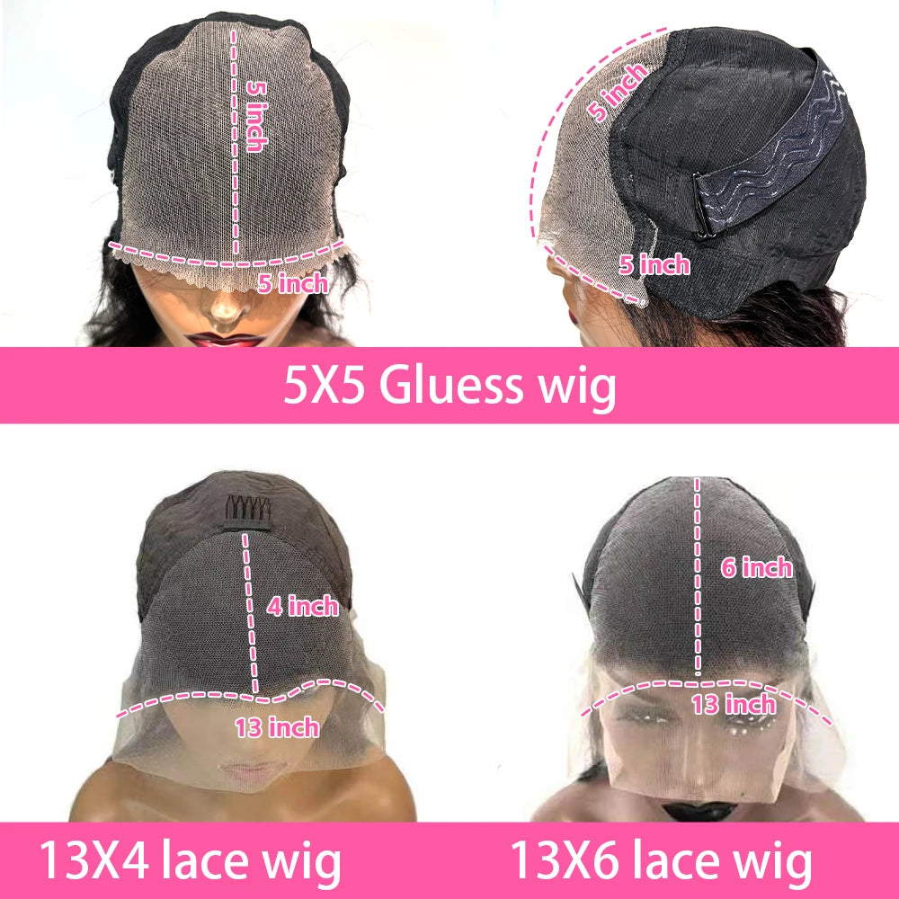 Ombre Highlight Curly Lace Front Human Hair Wigs 250% 13x4 HD Transparent Deep Wave Frontal Wig P4/27 5x5 Gluless Closure Wigs