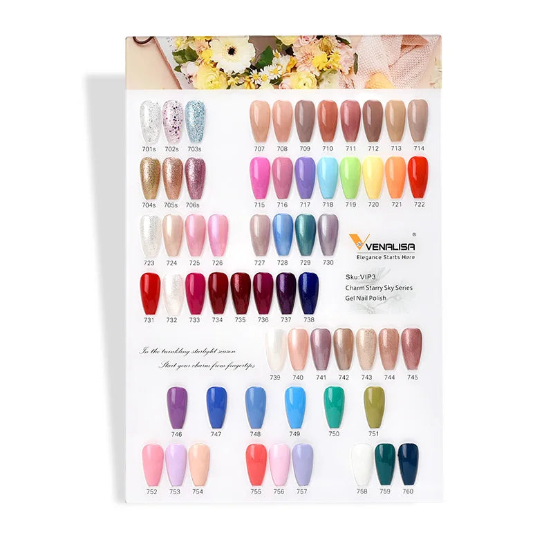 7.5ml VENALISA Gel Nail Polish Set VIP4 Hema Free NailManicure Soak off Base Nowipe Topcoat UV LED Nail Gel Varnish Kit