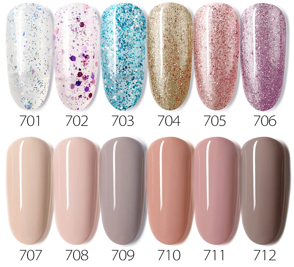 7.5ml VENALISA Gel Nail Polish Set VIP4 Hema Free NailManicure Soak off Base Nowipe Topcoat UV LED Nail Gel Varnish Kit