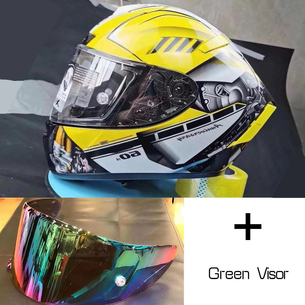 Full Face Motorcycle helmet X-14  X14 yellow HA  RIM 1 helmet Riding Motocross Racing Motobike Helmet Casco De Motocicleta