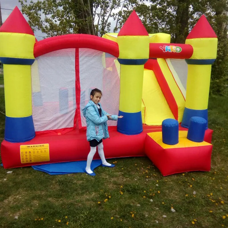 Inflatable Bouncy Castle Jumping House With Blower Inflatable Bouncer Castle Kids Courtyard Inflatable Games Trampline