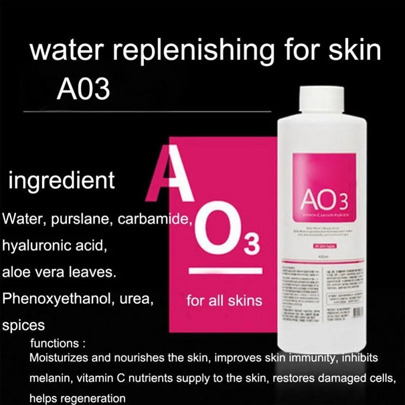 AS1 SA2 AO3 Small Bubble Aqua Peeling Solution 400ml Hydrogen Oxygen Dermabrasion Facial Cleaning Blackhead Export Liquid Beauty