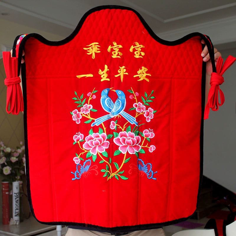 Traditional Baby Carrier Old-Fashioned Embroidered Baby Sling Front and Rear Back Yunnan Back Quilt Winter Thick Guizhou Carry Child Hard Back Fan