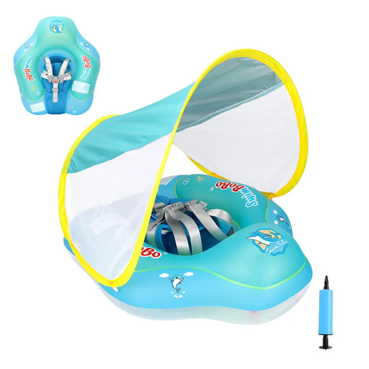 Swimbobo New Upgrades Mesh More Safety Soft Ventilate Seat Pocket Baby Inflatable Swimming Floating Kids Ring Circle Summer Toys