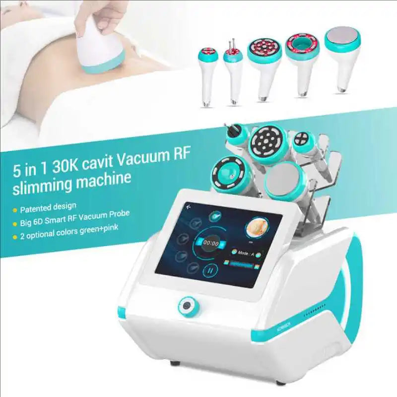 5 in 1 Weight Loss Vacuum Cavitation System Ultrasonic Rf 40k or 80k Ultrasonic Cavitation Machine Beauty Salon Equipment