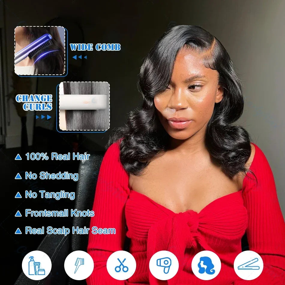 200 Density  5x5 Glueless Short Bob 13x6 HD Transparent Lace Front Wig 4x4 Body Wave 13x4 Lace Frontal Wavy  100 Human Hair Wigs