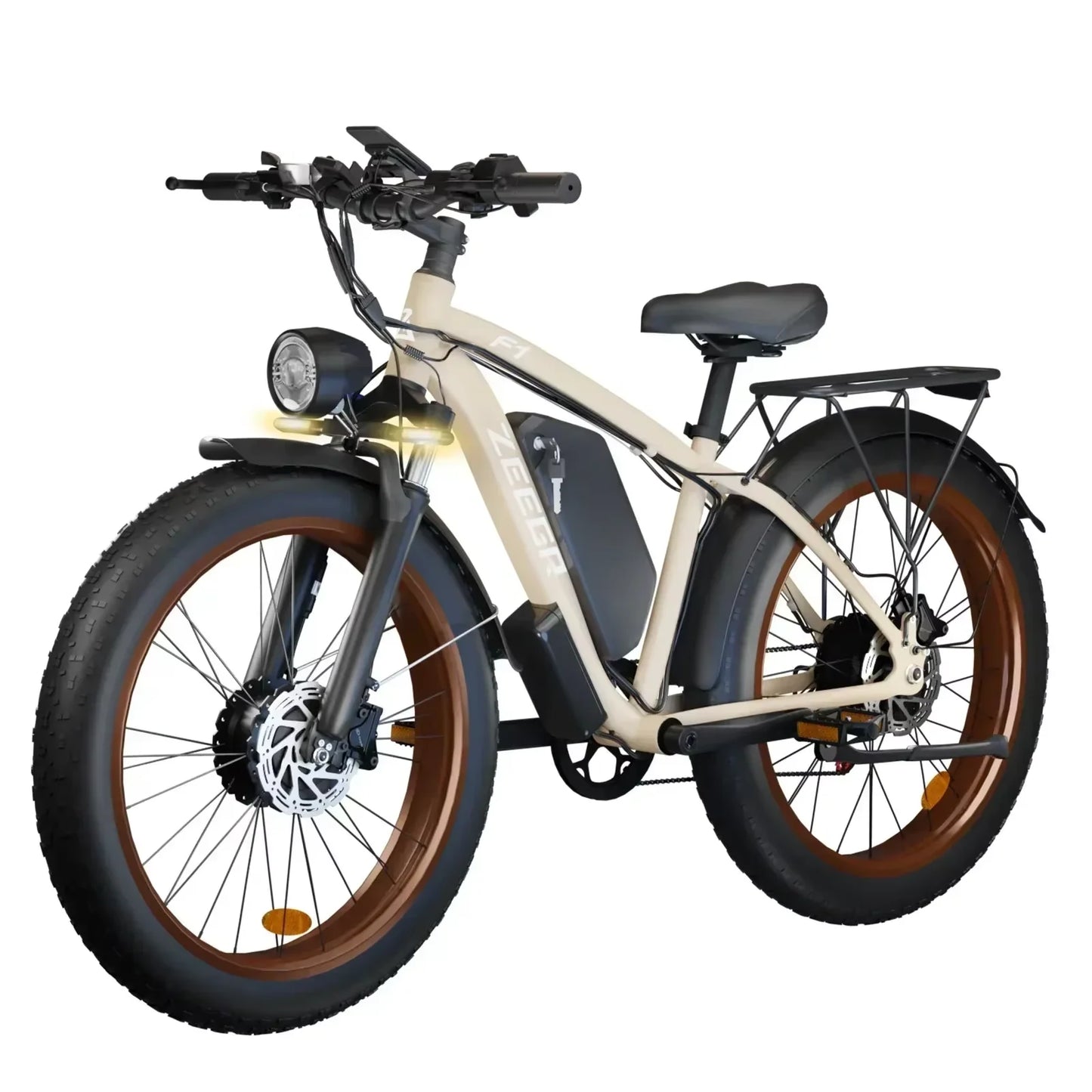 Ebike F1 2025 new 1000W 48V 16AH removable battery, 26-inch impact absorption tires, jungle beasts, adults mountain electric bik