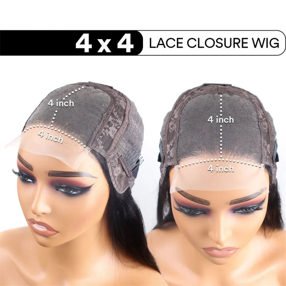 Wear And Go Glueless Bob Wig Human Hair Short Body Wave Lace Front Wigs Pre Cut Brazilian Hair 4X4 Hd Lace Closure Wig For Women