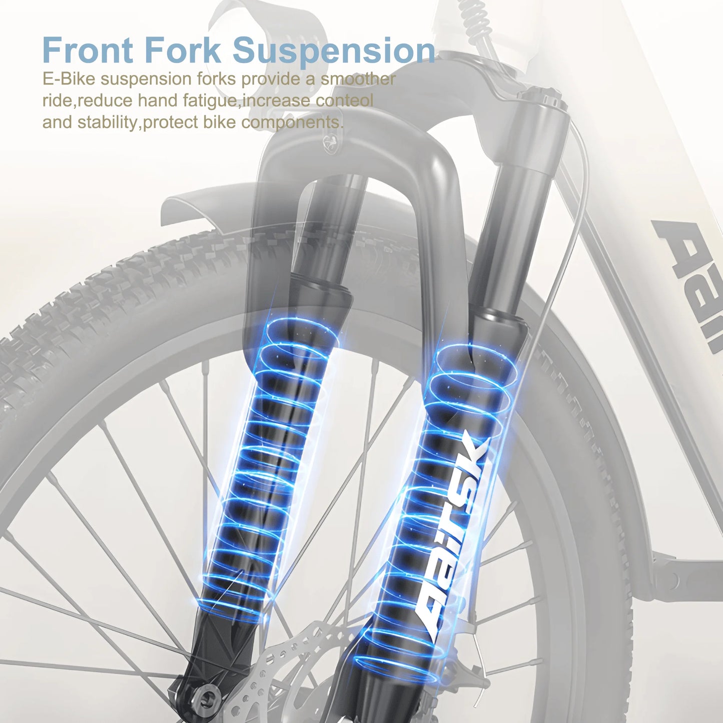 Electric Bike Adults Peak 750W 23MPH Commuting Electric Mountain Bike 36V Lithium Battery,7-Speed,24" Tire Front Fork Suspension