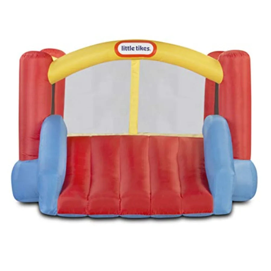 Jump 'n Slide Inflatable Bouncer Includes Heavy Duty Blower With GFCI Stakes Repair Patches And Storage Bag for Ages 38 Years