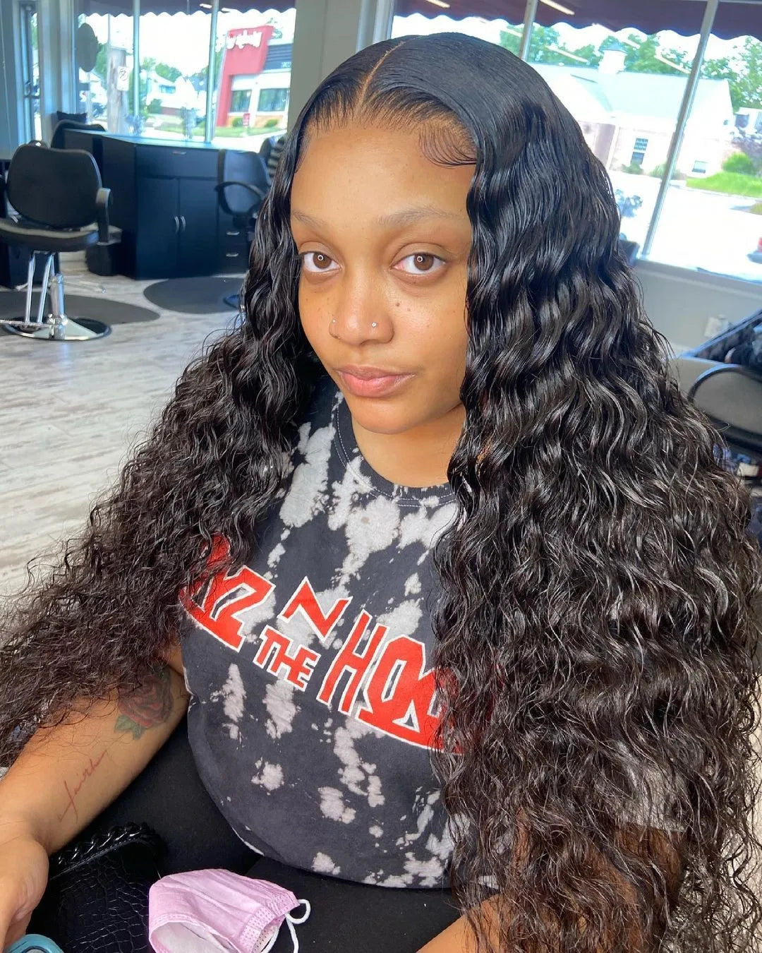 46 Inch Curly Wigs Deep Wave Human Hair 13x6 Lace Frontal Wigs 300% Density Glueless Wigs Human Hair 13x4 360 HD Lace Front Wigs