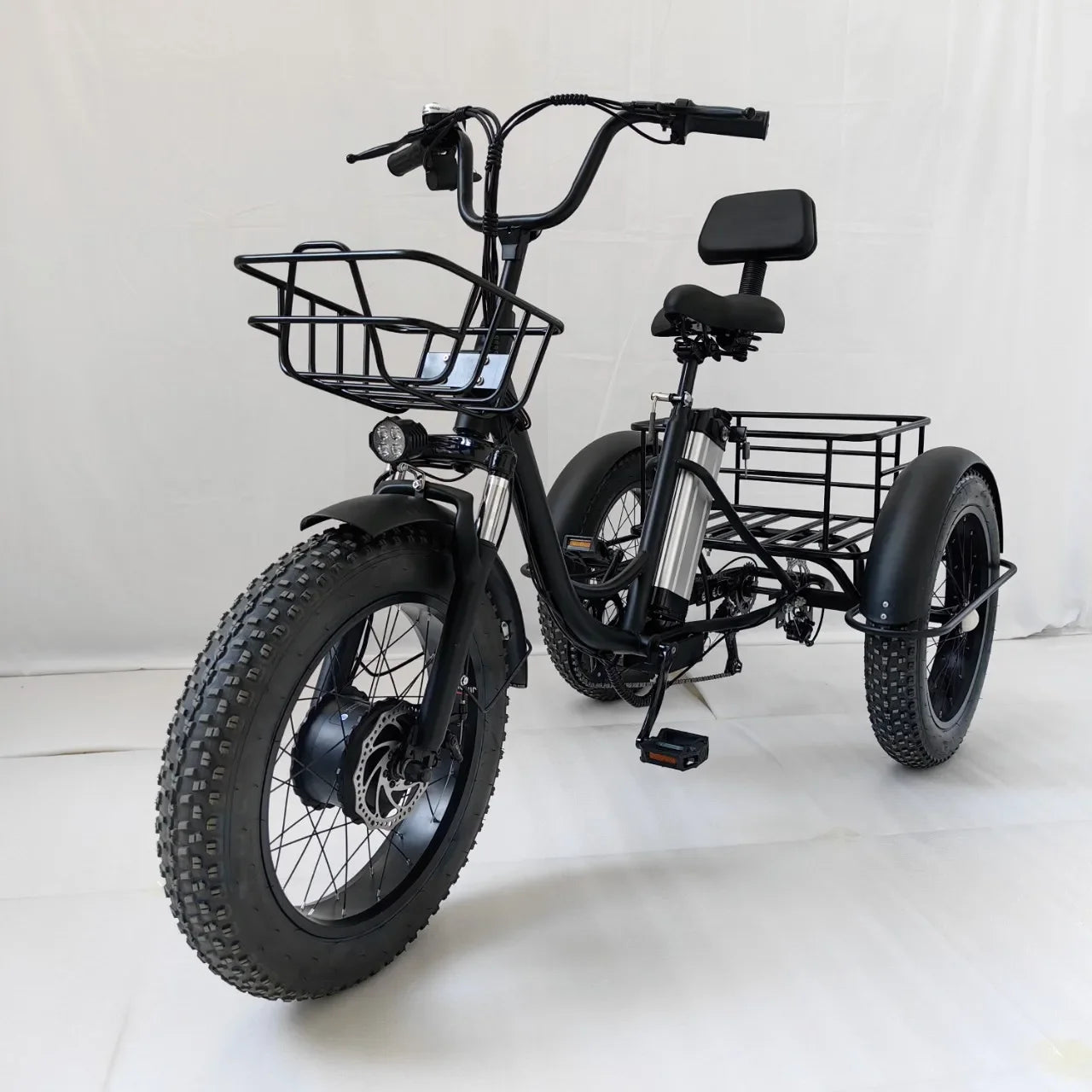 Electric Tricycle 20Inch Fat Tire Snow Lithium Battery Electric Bicycle Adult Ebike For Urban Commuting Leisure Shopping Outings