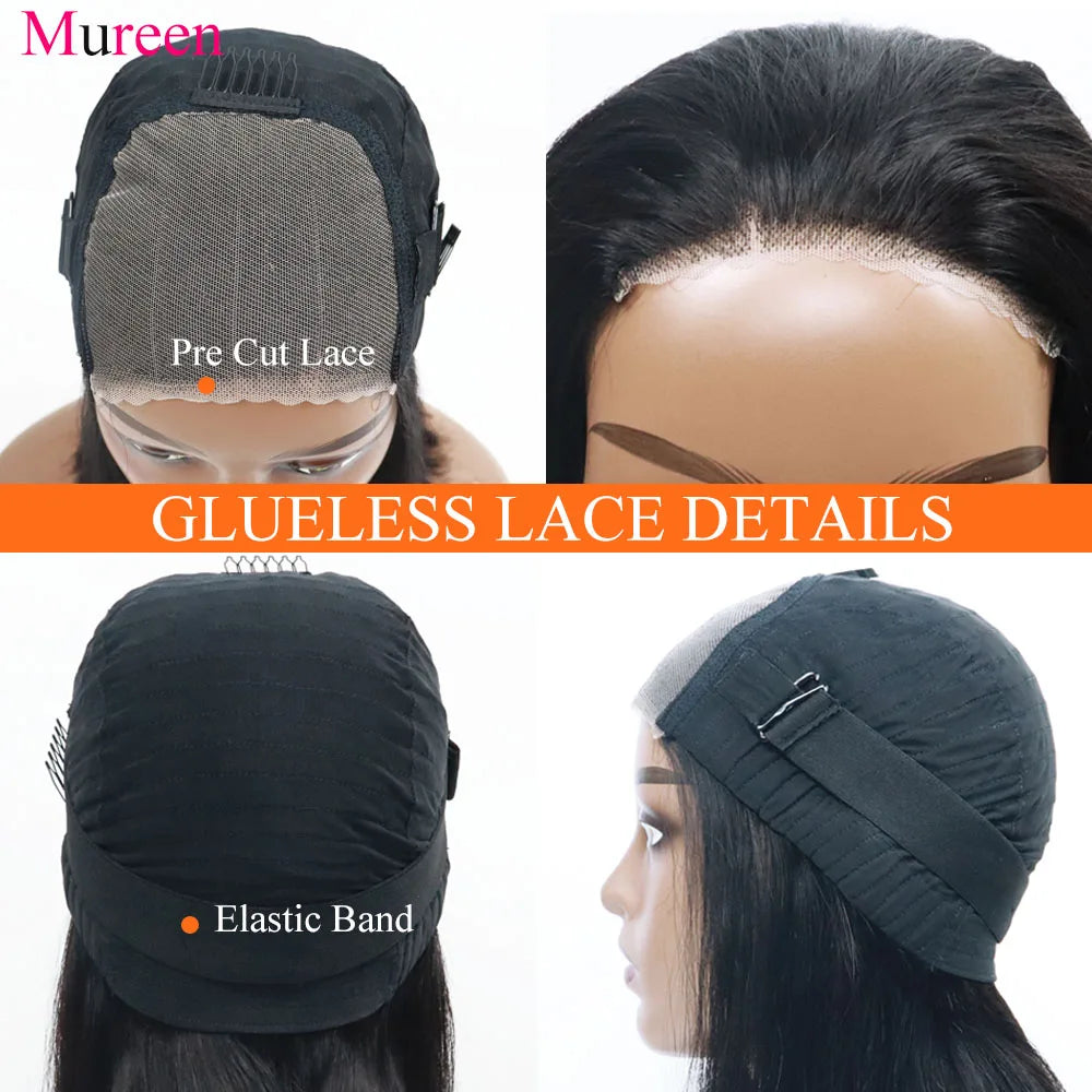 Mureen Hair Body Wave Wear And Go Glueless Bob Wig For Women Ready To Go Human Hair Wigs 5x5 Lace Closure Wig Human Hair