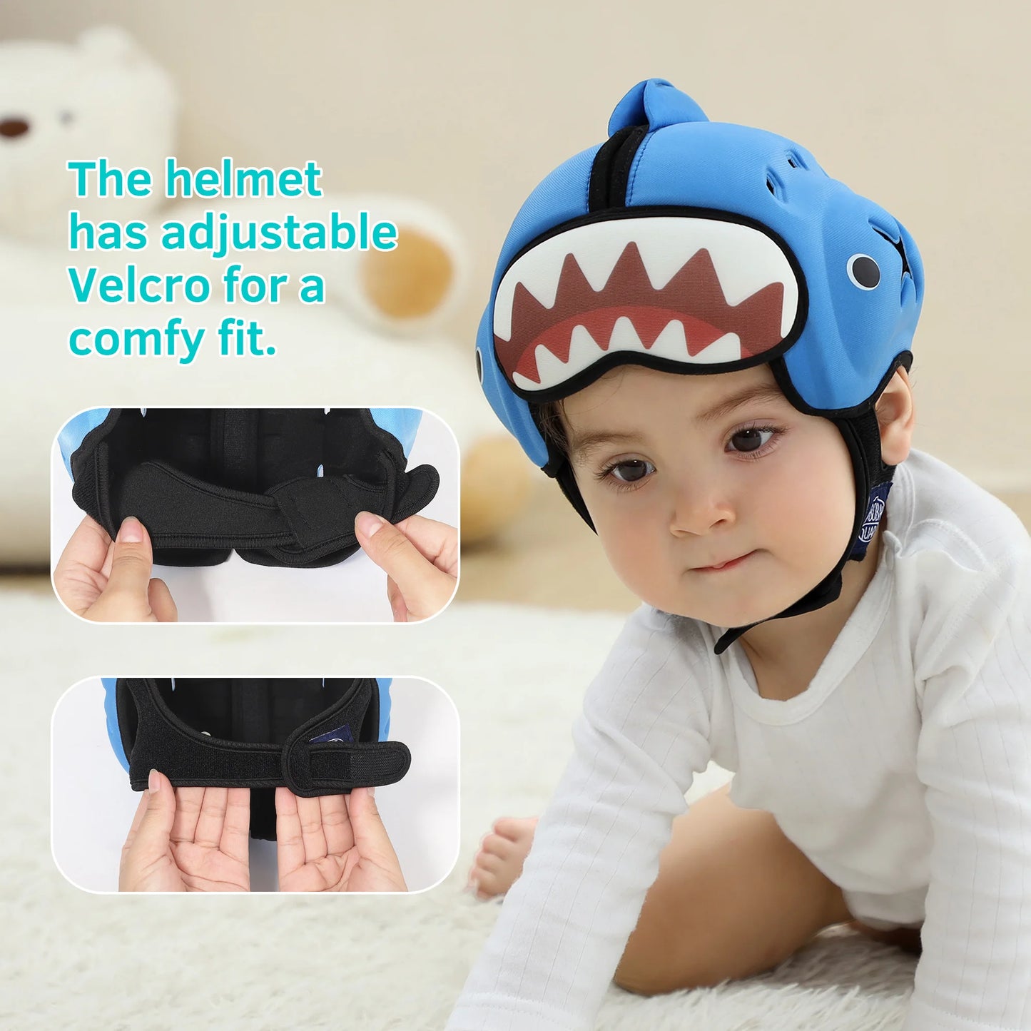 MamboBaby Safety Helmet for Crawling & Walking, Ultra Lightweight Adjustable Infant Head Protector Suitable for Baby 6-24 Mont