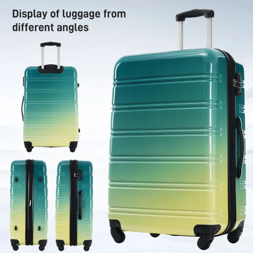 Hardshell Luggage Sets 3 Piece Gradient Color Expandable Suitcase with Spinner Wheels and TSA Lock Lightweight 20" 24" 28" Avail