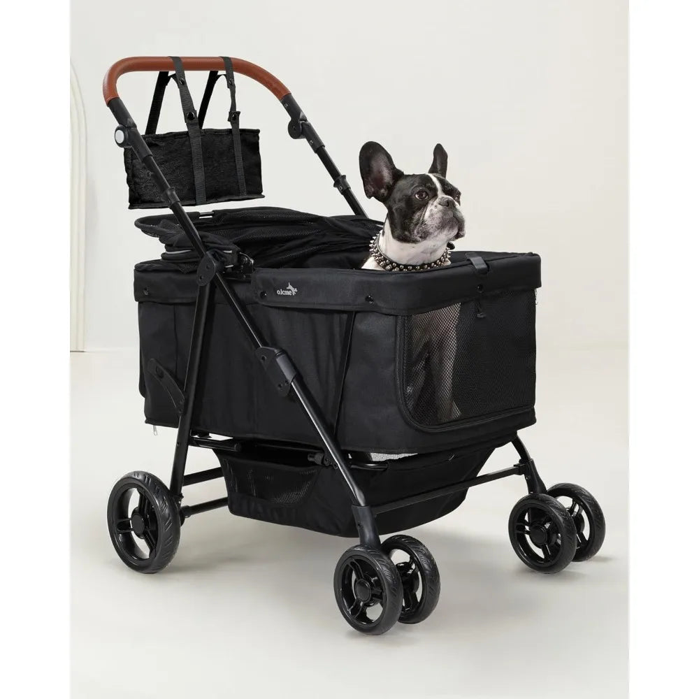 Stroller for Large & Medium Dogs (20–132 lbs), Pet Stroller for 2 Small Dogs, Extra Large Heavy Duty, Foldable & Ventilated