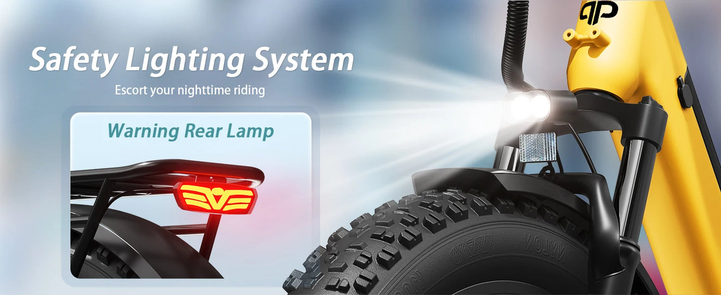 PUCKIPUPPY Samoyed Electric Bike 960W Peak 28MPH Commuter E-Bike All Terrain 26" Fat Tire Electric Bicycle with 2-Year Warranty