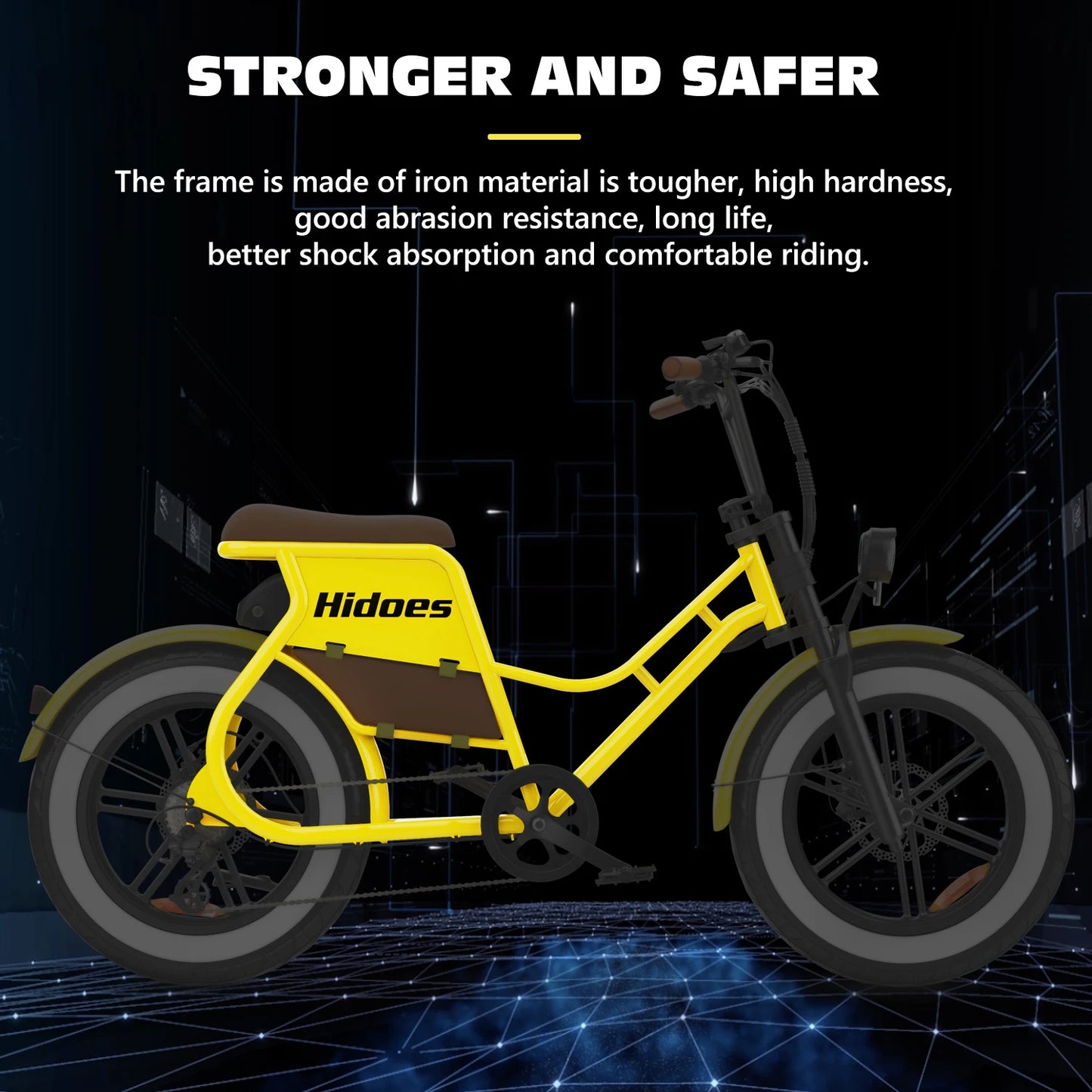 HD-C8 E-Bike 700W Motor 48V17Ah Removable Battery City Electric Bicycle Aldult 20*4.0-inch Fat Tires All Terrain Electric Bike