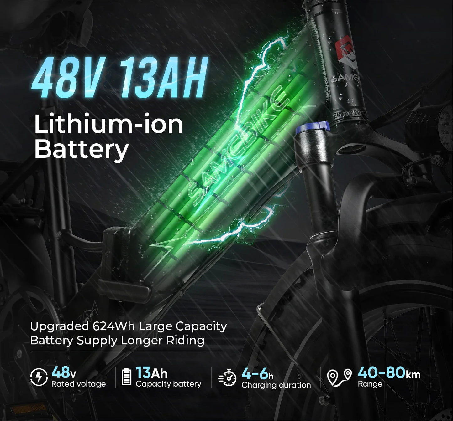 Folding Electric Bicycle 750W Motor 48V13AH Lithium Battery Disc Brake E-bike Adult City Travel 20*4 Inch Fat Tire Electric Bike
